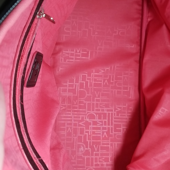 Diane von Fursternberg Dome Travel Tote Duffle Bag Luggage Pink & Black w/ Lock - Picture 8 of 16